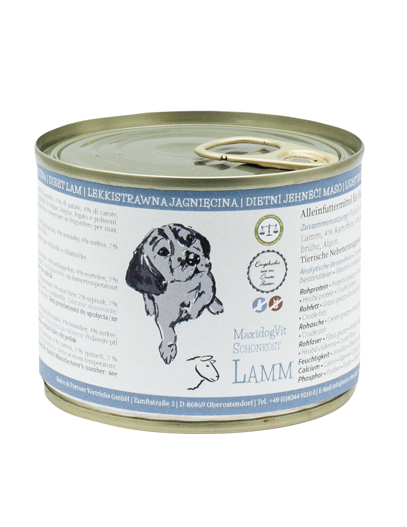 MaxidogVit Schonkost Lamm