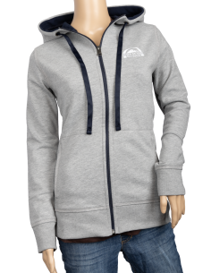 Kapuzenjacke Damen grau